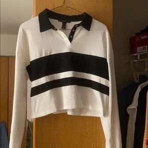 Forever 21 cropped collared shirt